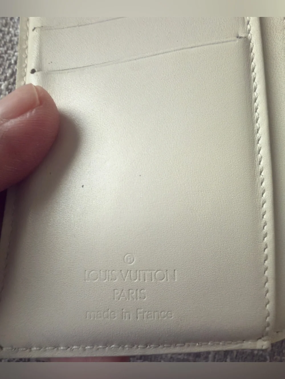 Louis Vuitton Epi cream kisslock coin wallet
